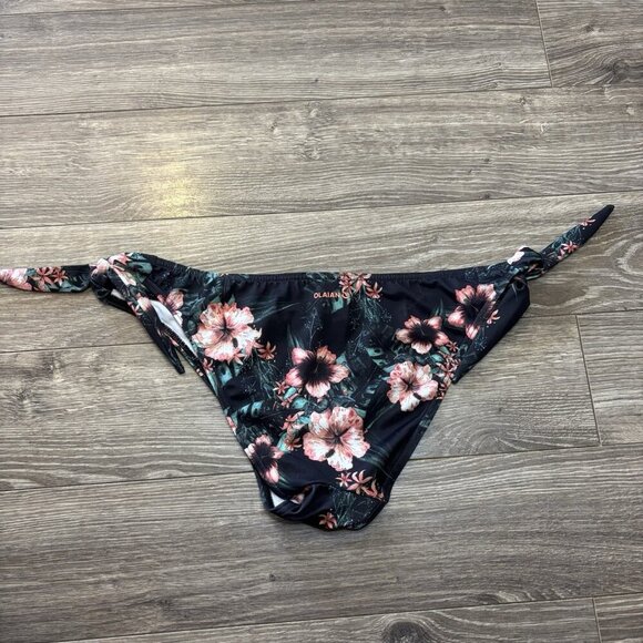 Aqua La Vie En Rose Bikini BOTTOM ONLY Full Lined Tie-Side Floral Print L/XL NEW - Picture 9 of 10